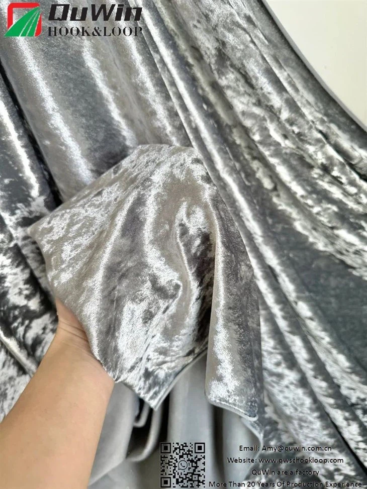 Silver Velvet Fabric